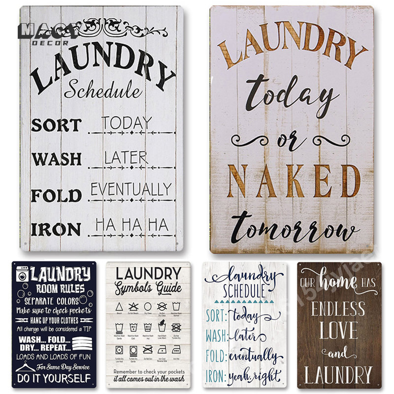 Home Bathroom Wall Decor - Slogan Tanda Logam Dekorasi Ruang Cuci