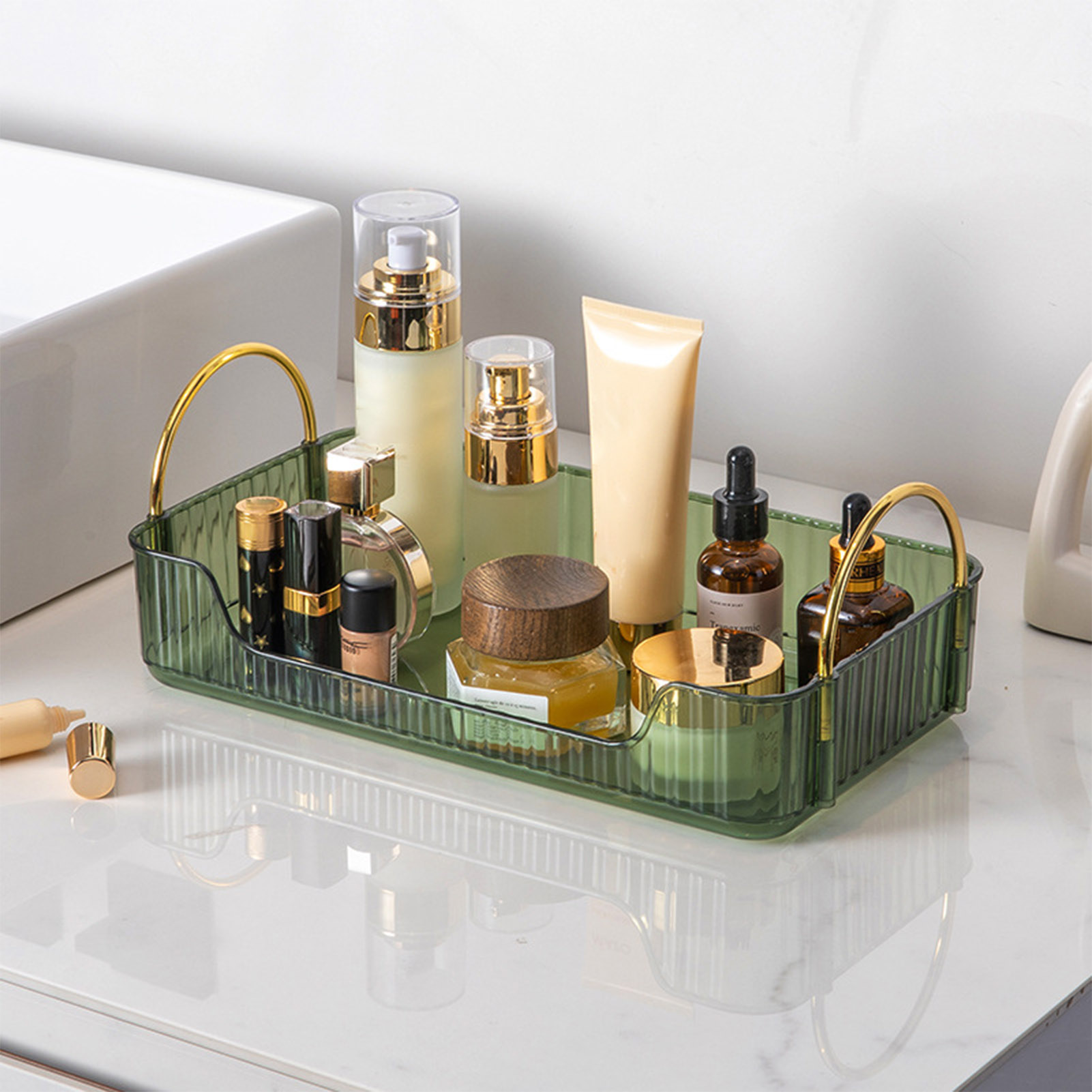 Home Bathroom Gadgets - Rak Organizer Kamar Mandi Akrilik Mewah