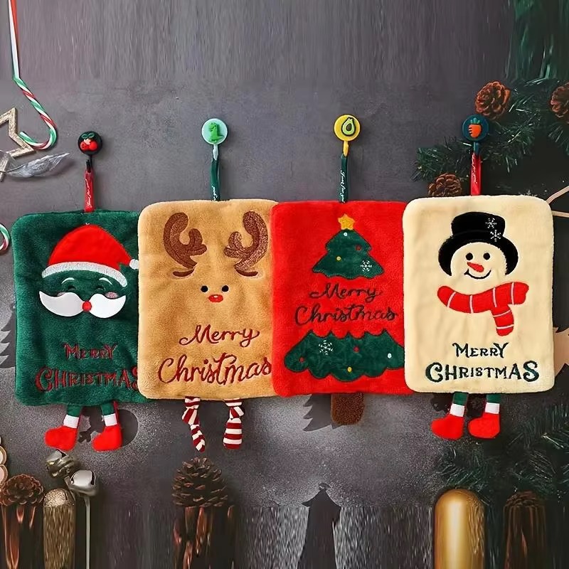 Home Bathroom Towels - Handuk Gantung Natal Motif Santa, Manusia