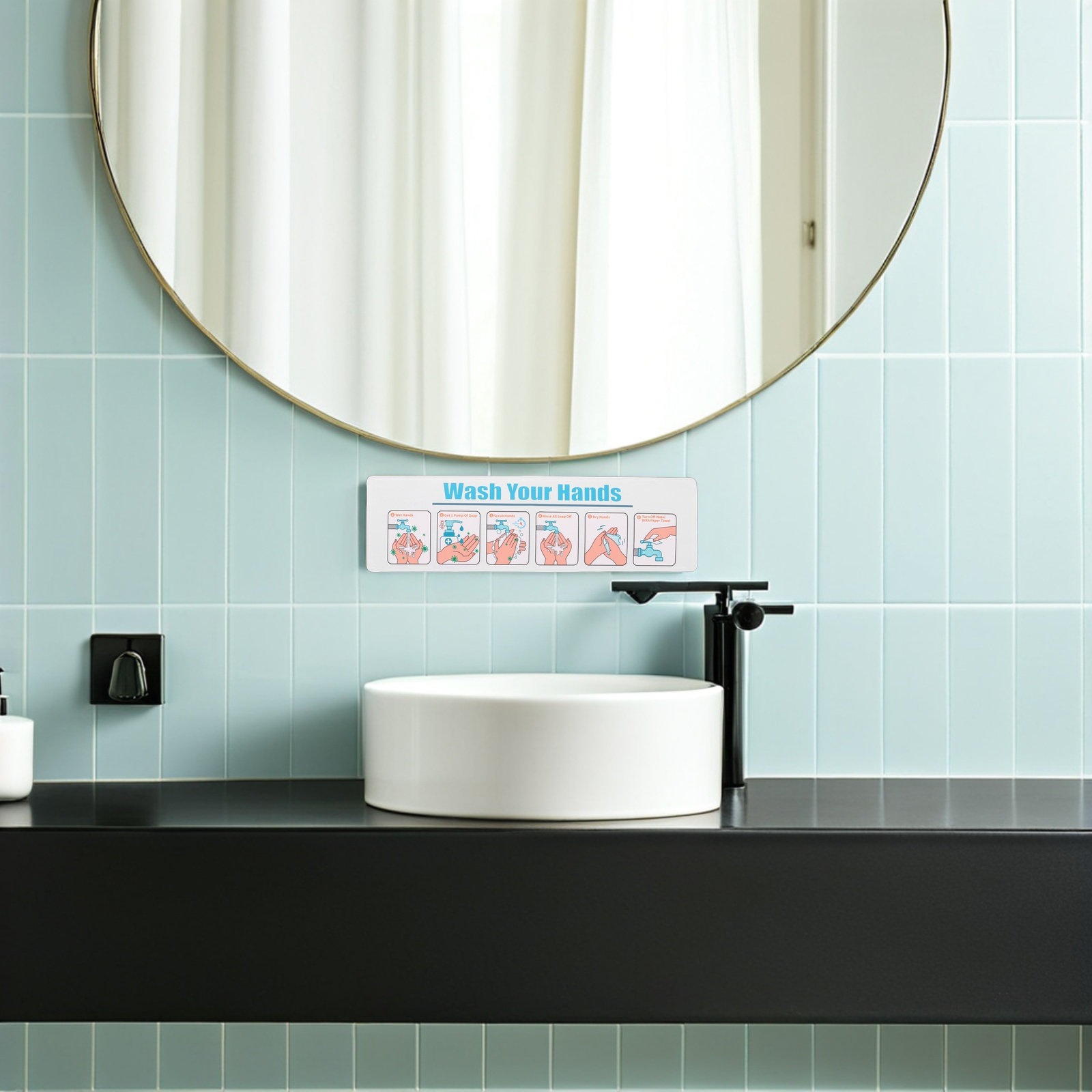Home Bathroom Wall Decor - Stiker Dinding Kamar Mandi Tahan Air,