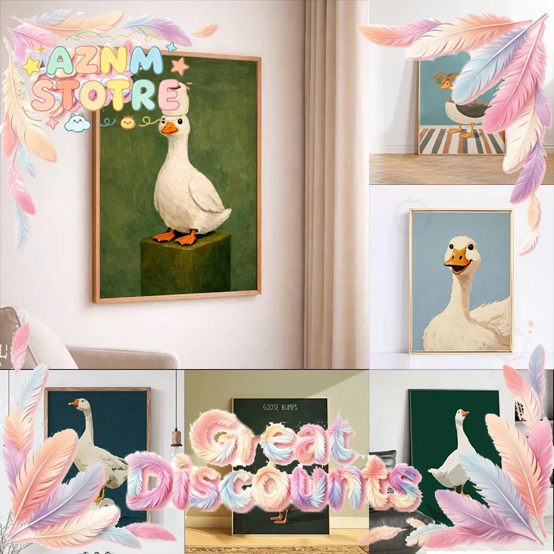 Home Decor Bathroom Ideas - Poster Bebek Angsa, Seni Dinding Kamar