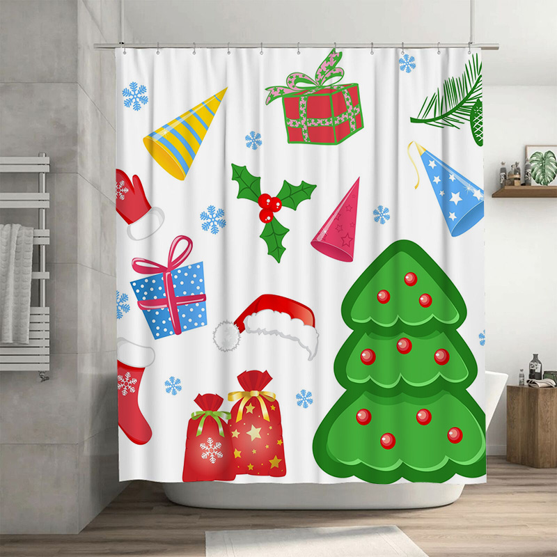 Home Decor Bathroom Ideas - TU Tirai Mandi Natal Pola Rusa