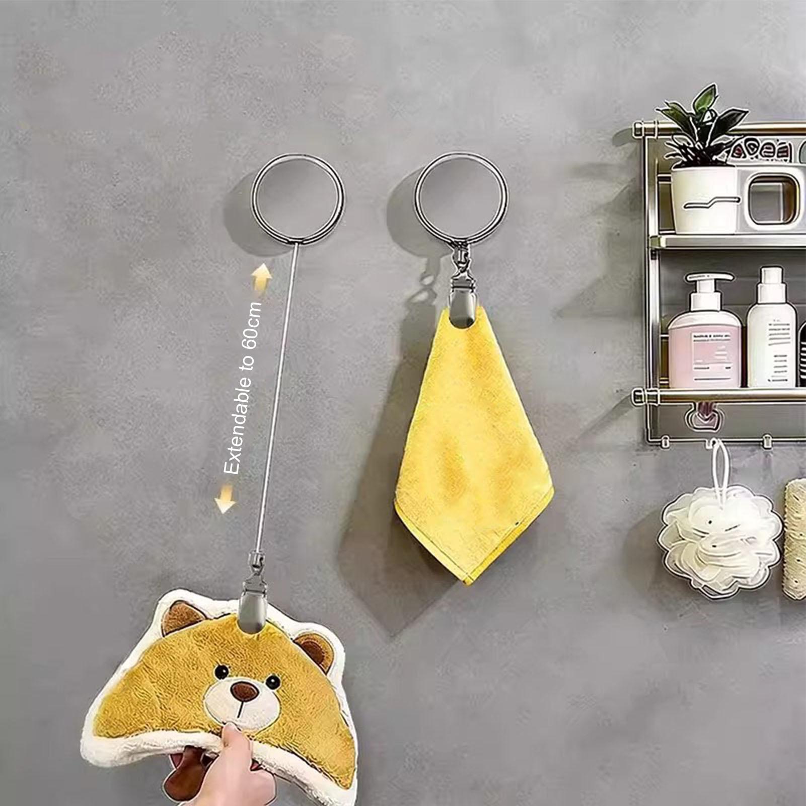 Home Bathroom Towels - 1 Buah Rak Handuk Otomatis Dapat