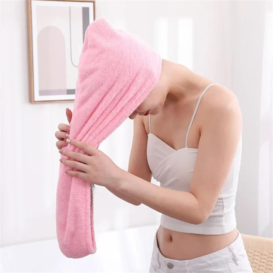 Home Bathroom Gadgets - 1 buah handuk rambut dari bahan