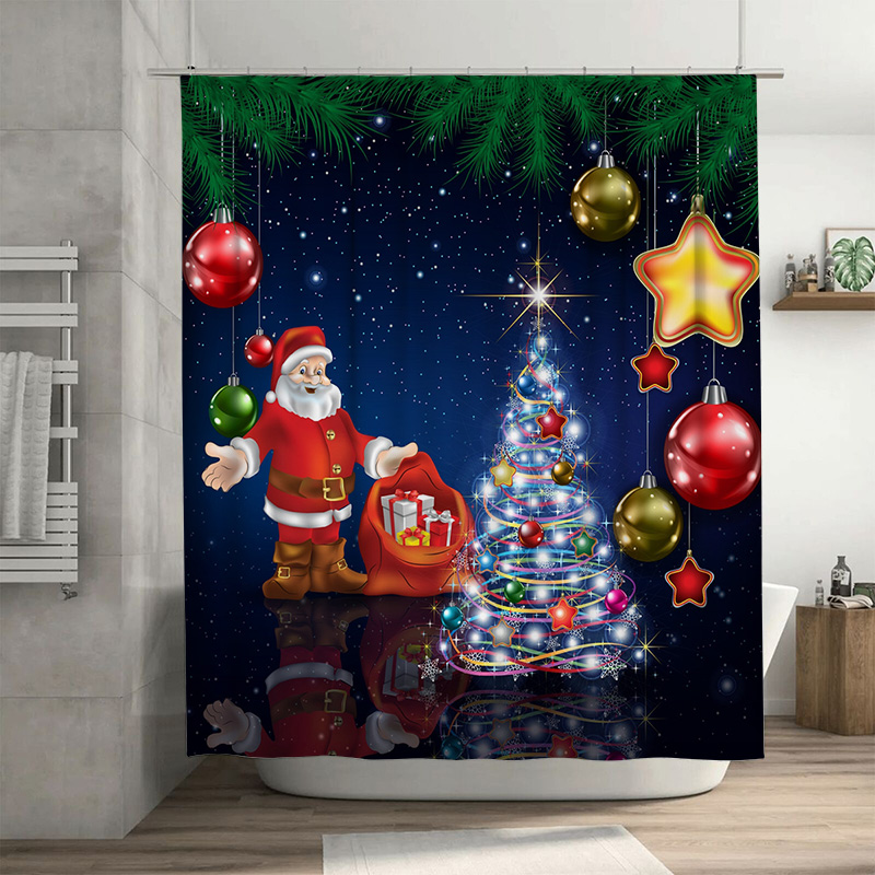 Home Decor Bathroom Ideas - Tirai Mandi Natal TU Santa Claus