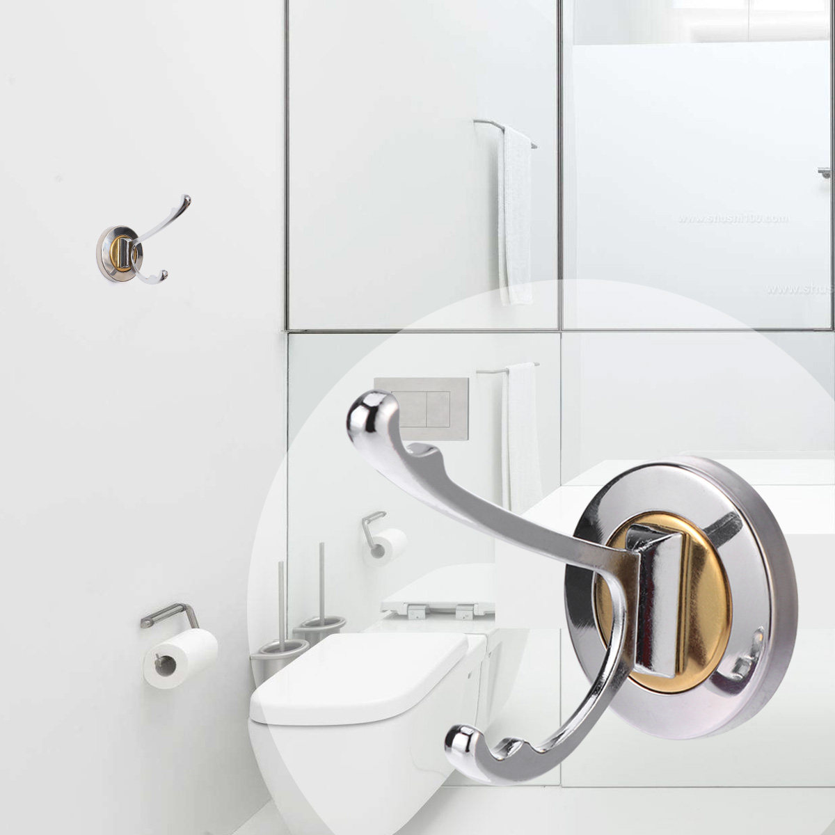 Gantungan Dinding Logam Perak  - Home Bathroom Towels ulasan dan harga