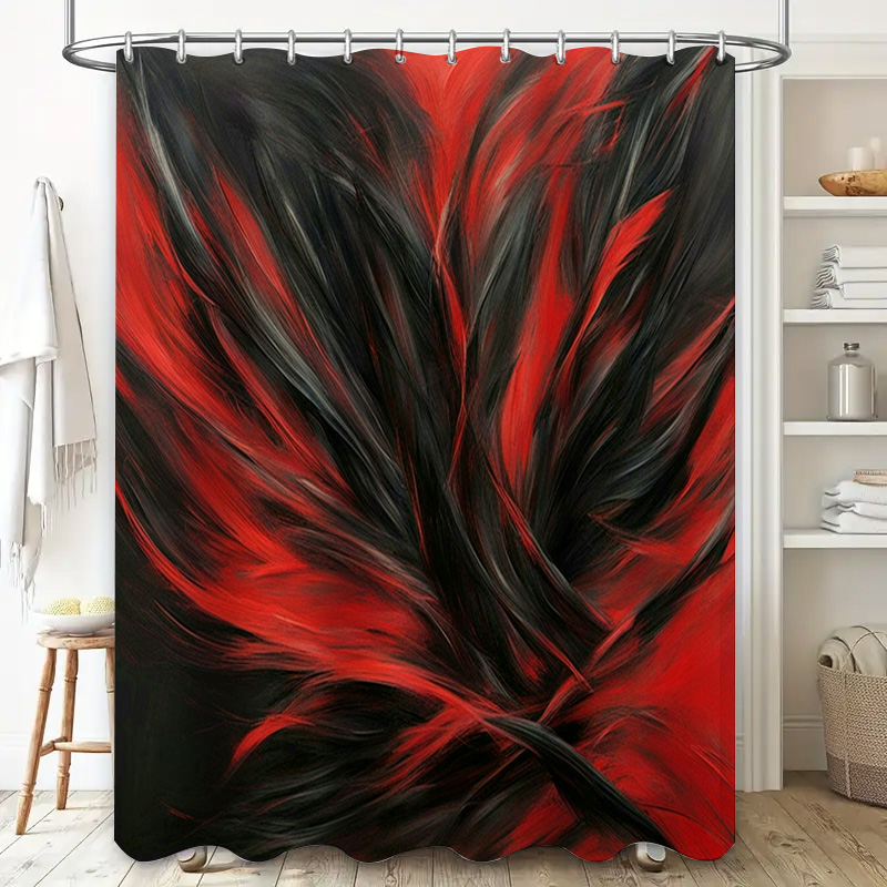 Tirai Mandi Cetak Abstrak Mera - Home Decor Bathroom Ideas ulasan dan harga