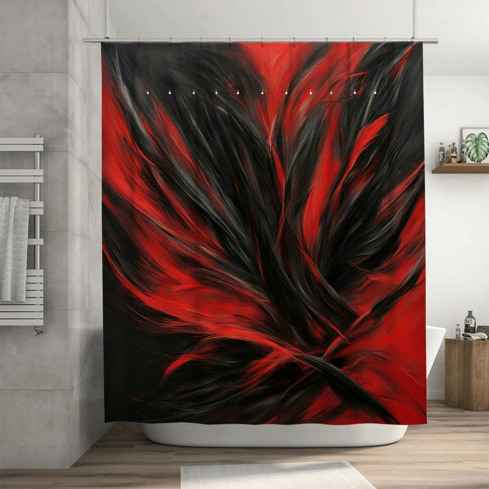Tirai Mandi Cetak Abstrak Mera - Home Decor Bathroom Ideas ulasan dan harga