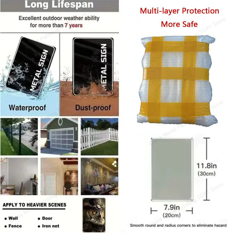 Poster Seni Dinding Logam - De - Home Bathroom Wall Decor ulasan dan harga