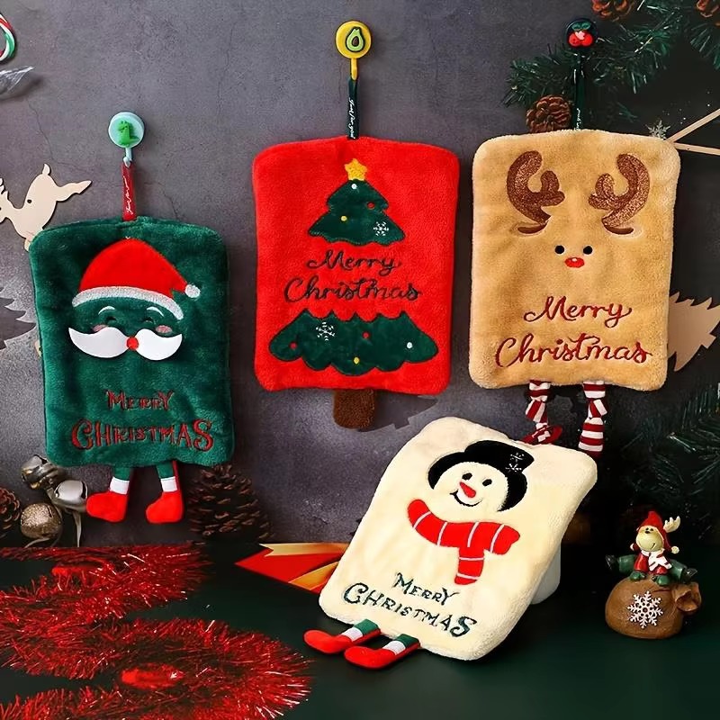 Handuk Gantung Natal Motif San - Home Bathroom Towels ulasan dan harga