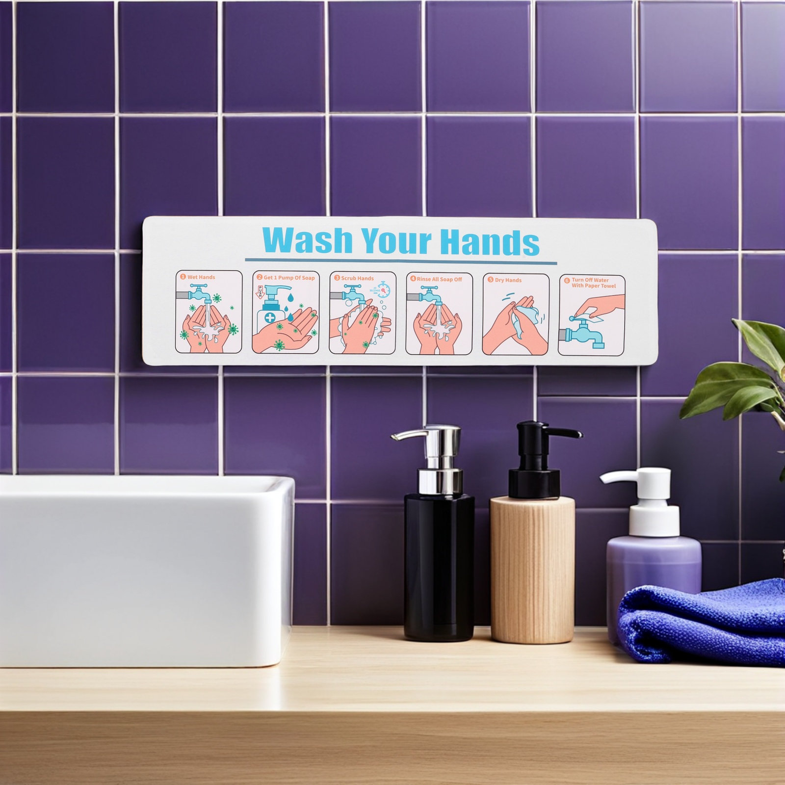 Stiker Dinding Kamar Mandi Tah - Home Bathroom Wall Decor ulasan dan harga