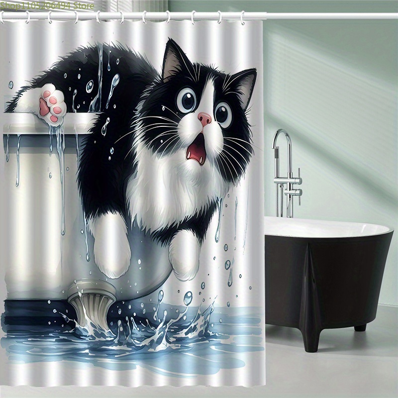 Tirai Kamar Mandi Bergambar Ku - Home Decor Bathroom Ideas ulasan dan harga