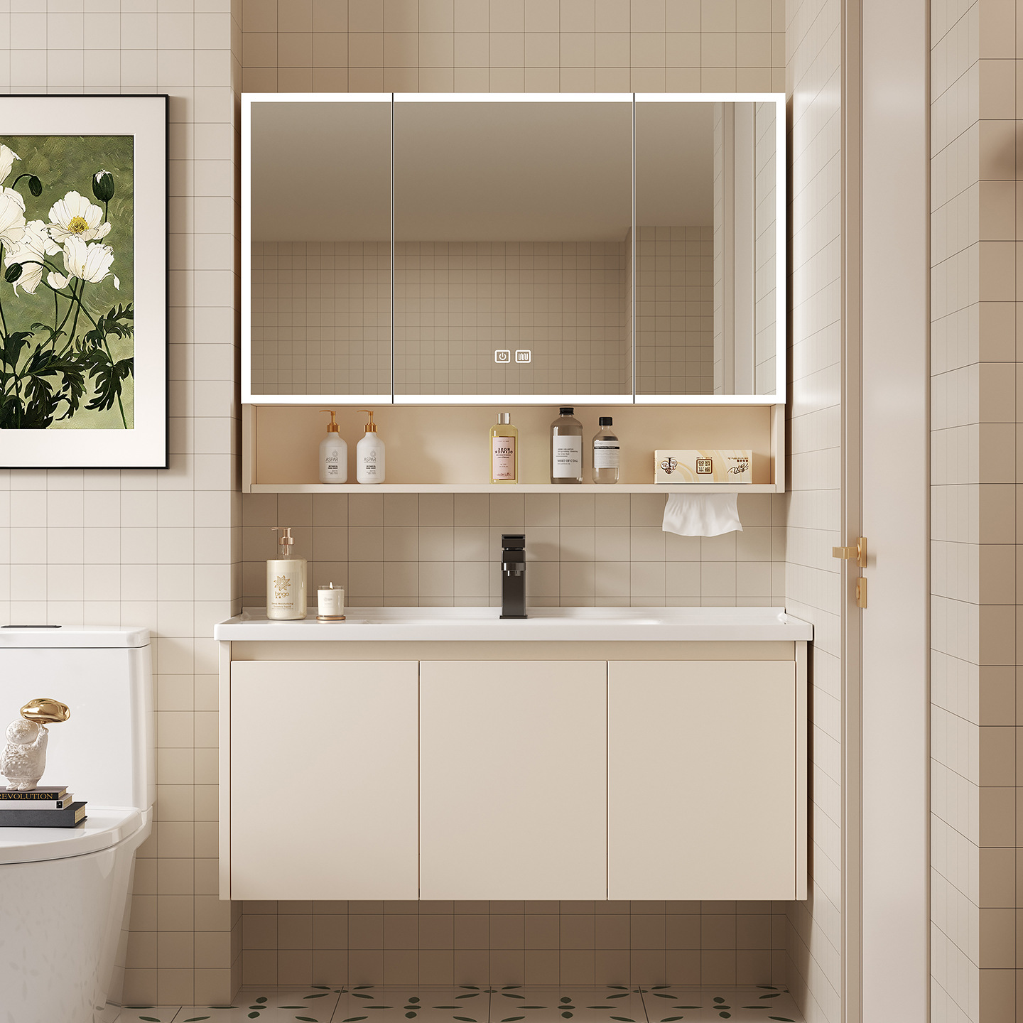 Kabinet Cermin Penyimpanan Pin - Home Bathroom Paper Towels ulasan dan harga