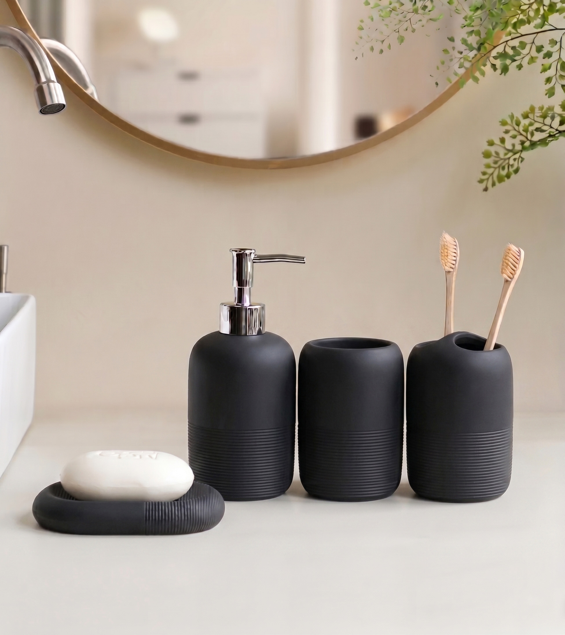 Set Aksesoris Kamar Mandi Resi - Zara Home Bathroom Set ulasan dan harga