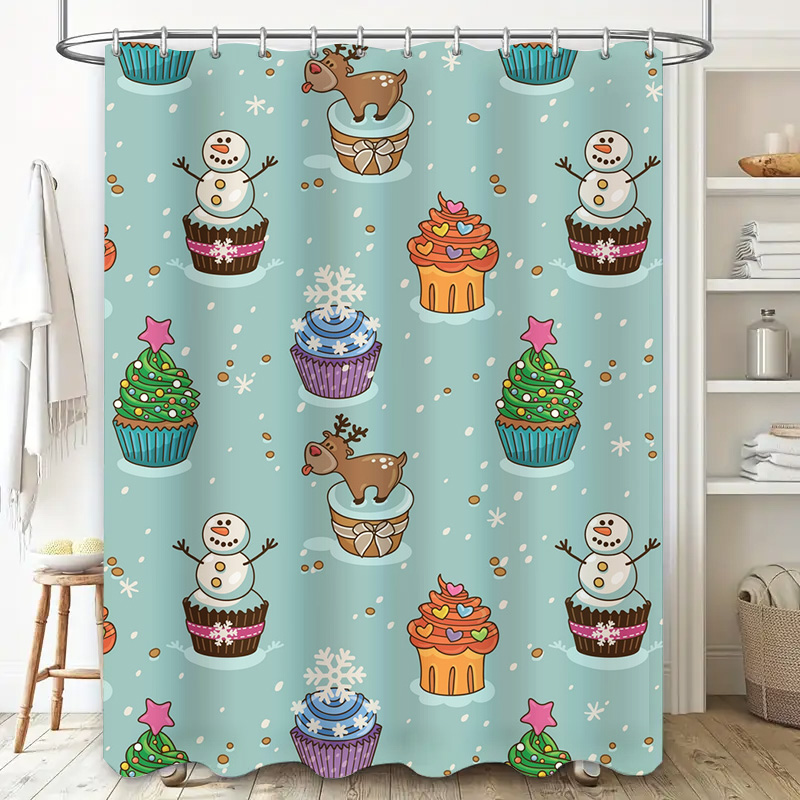 TU Tirai Mandi Natal Menawan D - Home Decor Bathroom Ideas ulasan dan harga