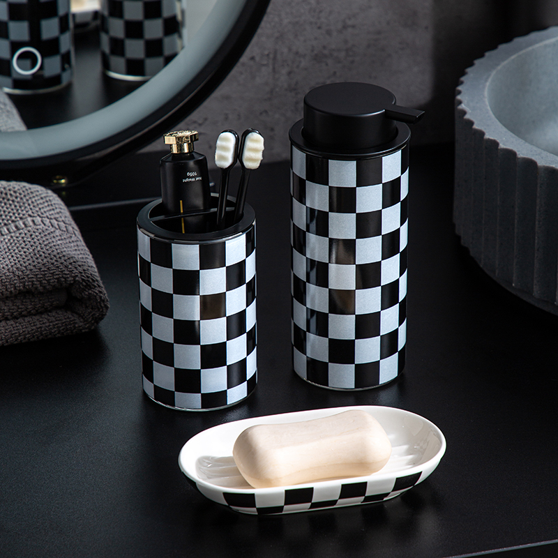 Botol Lotion Keramik Kaca Kota - Zara Home Bathroom Set ulasan dan harga