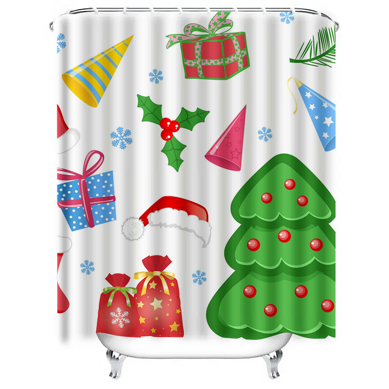TU Tirai Mandi Natal Pola Rusa - Home Decor Bathroom Ideas ulasan dan harga