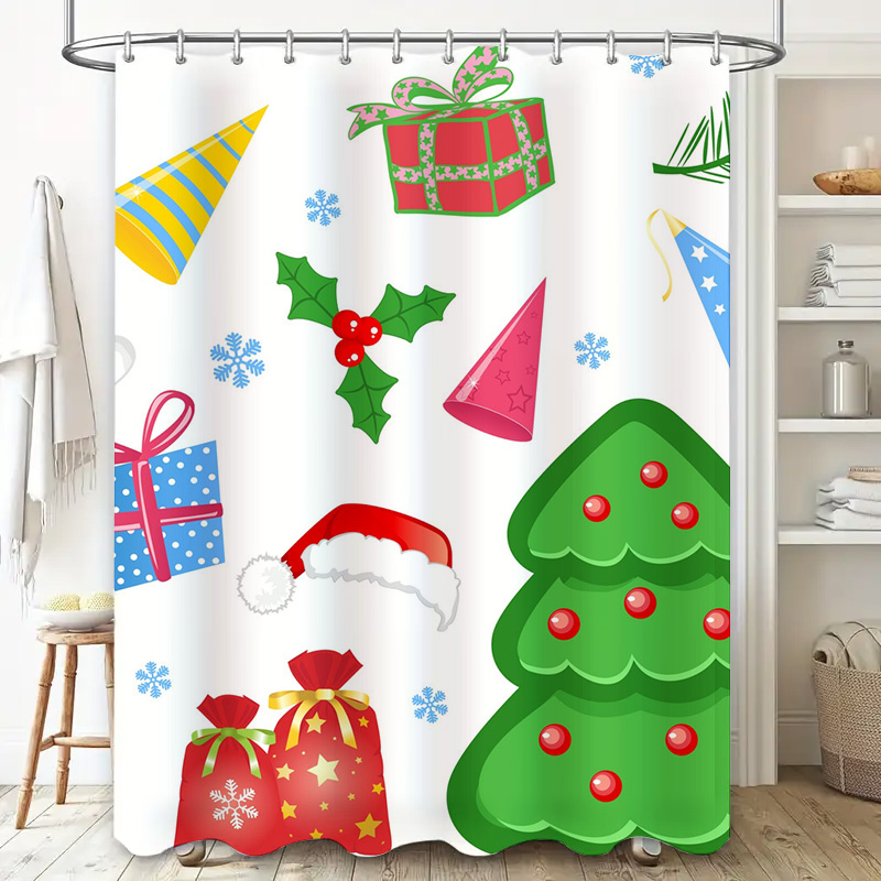 TU Tirai Mandi Natal Pola Rusa - Home Decor Bathroom Ideas ulasan dan harga