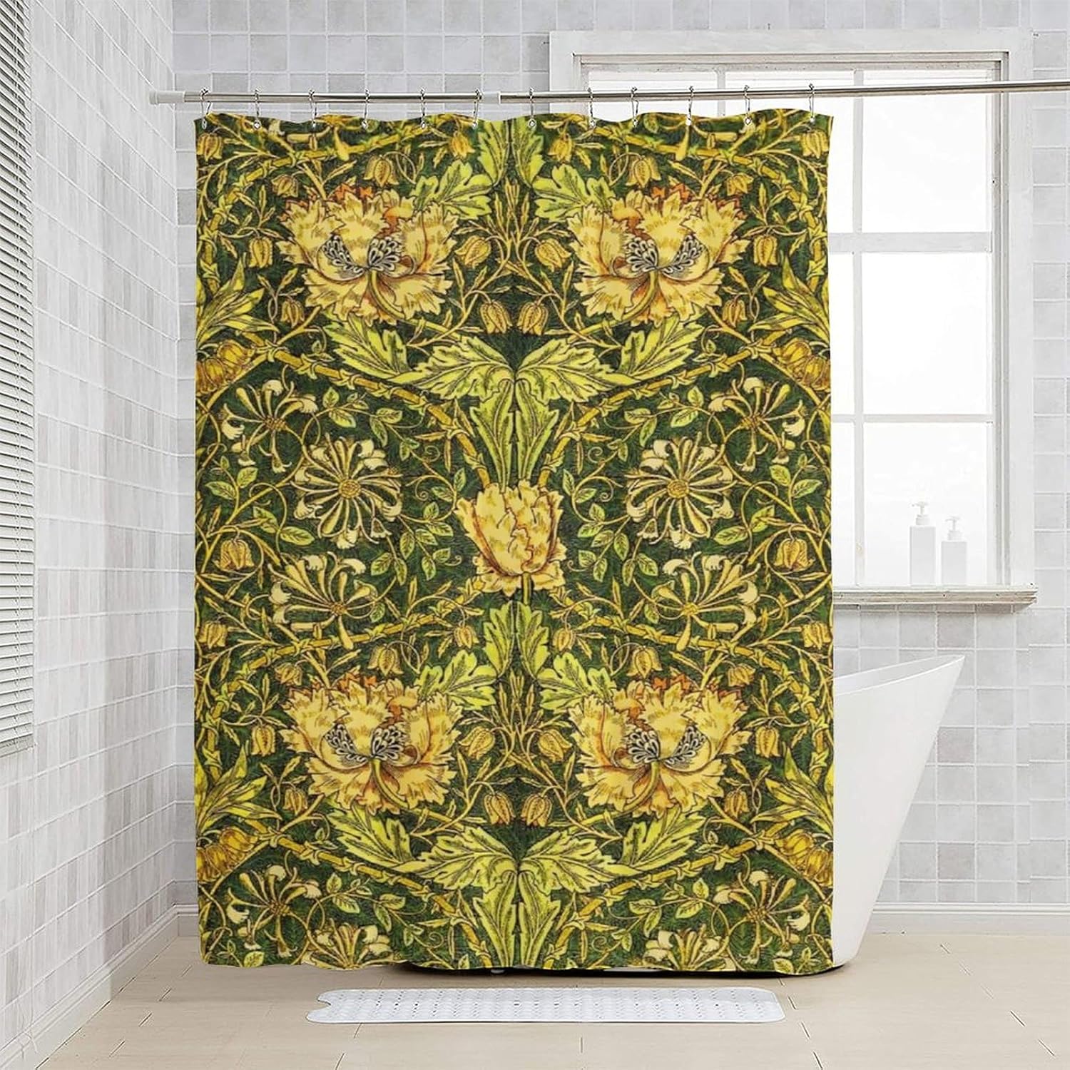 Tirai Mandi Botani Tahan Air M - Home Decor Bathroom Ideas ulasan dan harga