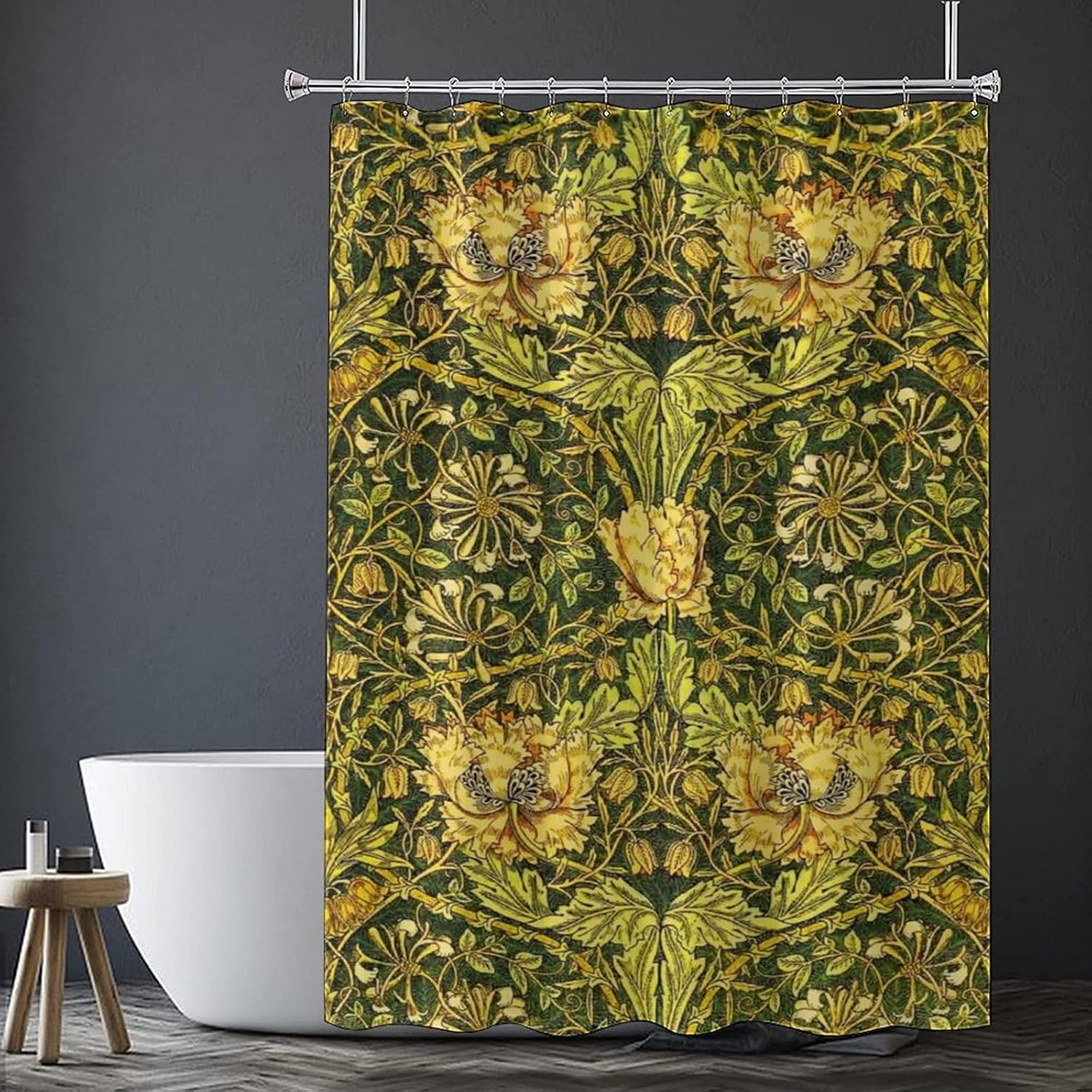 Tirai Mandi Botani Tahan Air M - Home Decor Bathroom Ideas ulasan dan harga