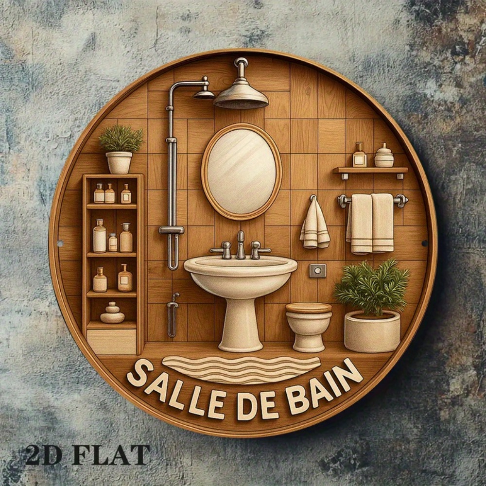 CIFBUY Kamar Mandi Retro Pranc - Home Bathroom Wall Decor ulasan dan harga