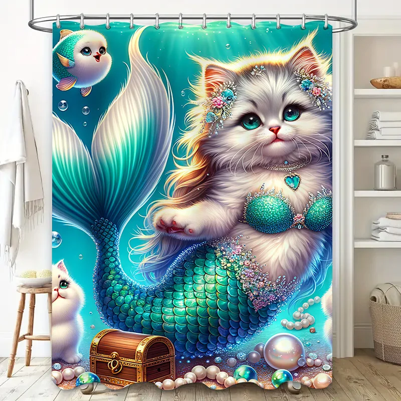 Tirai Mandi Dekorasi Ekor Ikan - Home Decor Bathroom Ideas ulasan dan harga