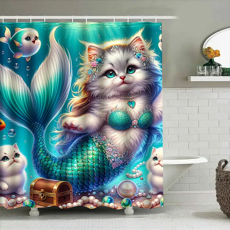 Tirai Mandi Dekorasi Ekor Ikan - Home Decor Bathroom Ideas ulasan dan harga
