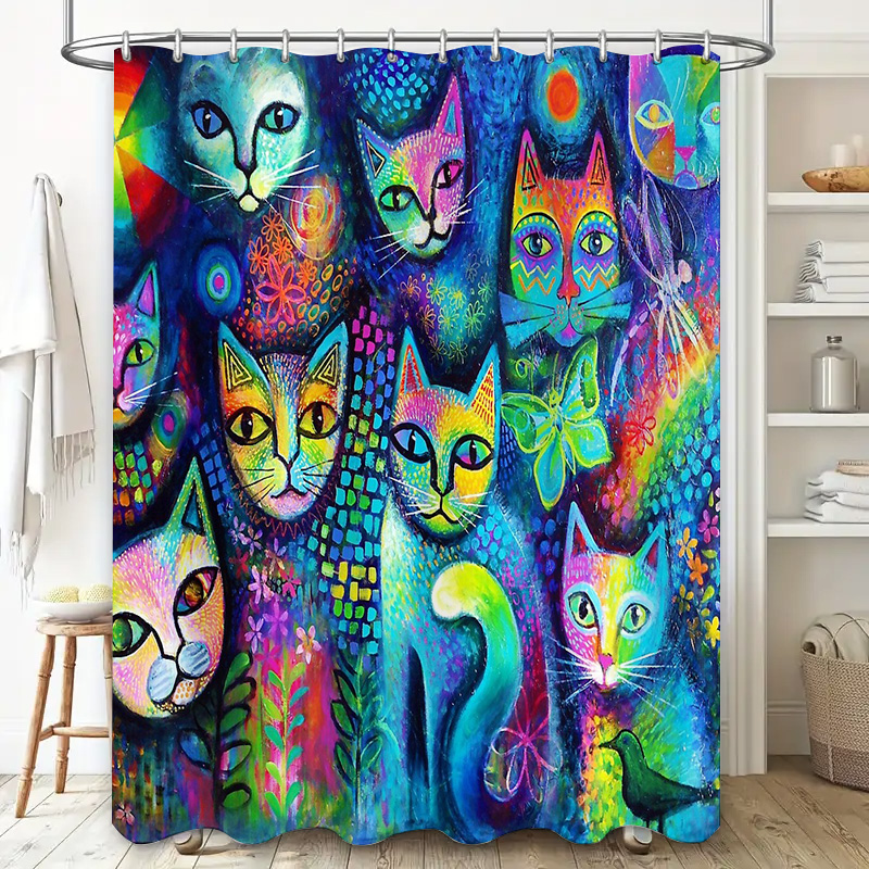 Tirai Mandi Kucing Dekorasi Pe - Home Decor Bathroom Ideas ulasan dan harga
