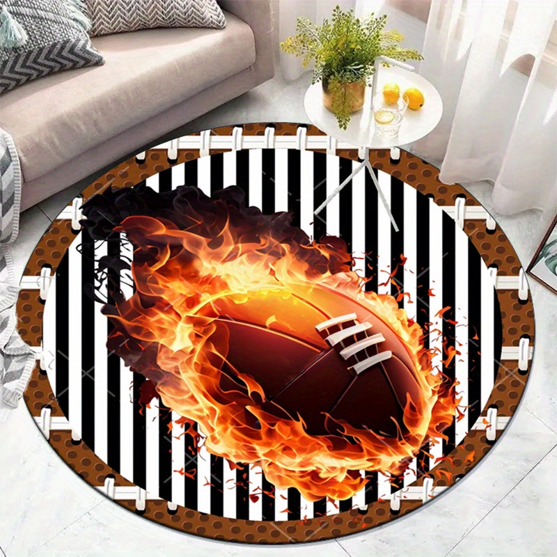 Karpet Bulat Motif Sepak Bola  - Home Decor Bathroom Ideas ulasan dan harga