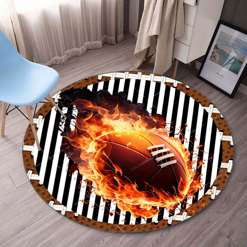 Karpet Bulat Motif Sepak Bola  - Home Decor Bathroom Ideas ulasan dan harga
