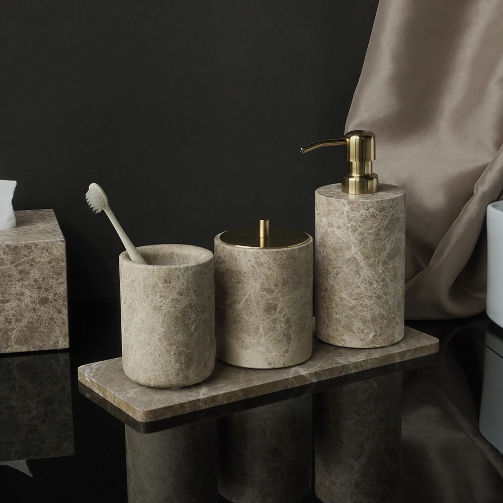 Set Aksesoris Kamar Mandi Marm - Zara Home Bathroom Set ulasan dan harga