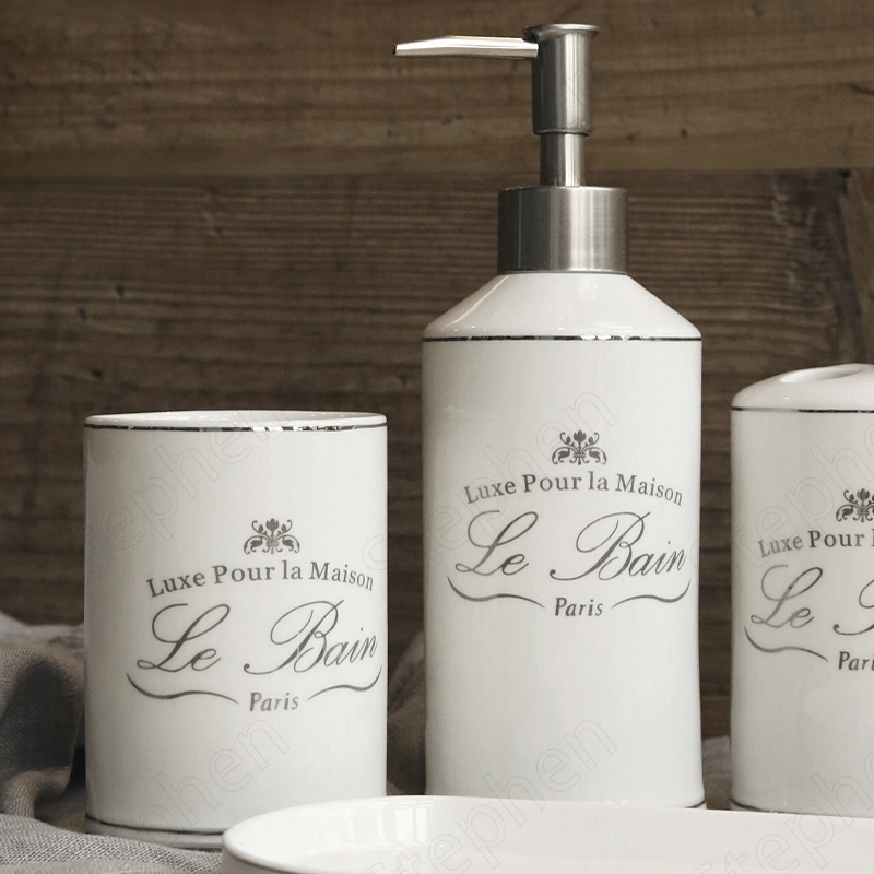 Putih Porselen Bronzing Akseso - Zara Home Bathroom Set ulasan dan harga