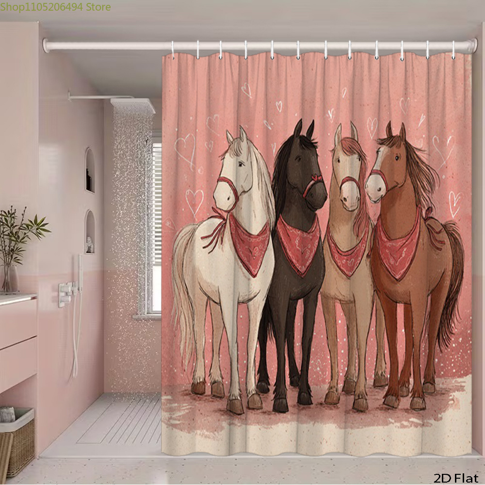 Tirai Mandi Kuda Lucu, Desain  - Home Decor Bathroom Ideas ulasan dan harga